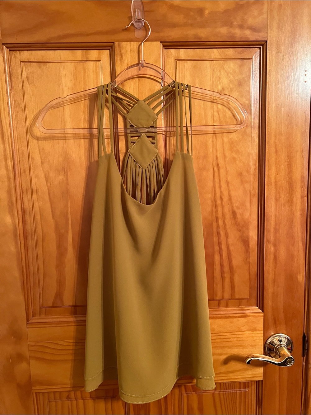 Mustard Strappy Back Women's Blouse